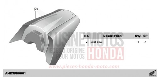 REAR SEAT COWL *R337M* BORDEAUX RED METALLIC CB1000RAP de 2023